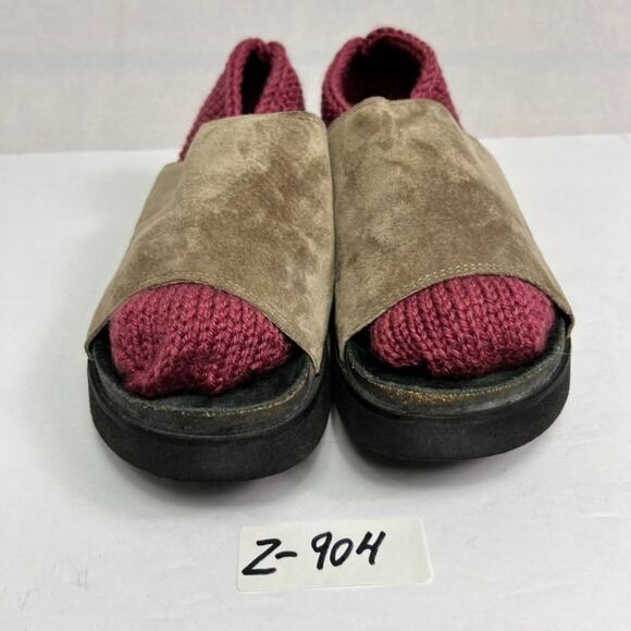 ROOTS Suede Sandals Women's US 9 EU 39 Brown Strap Slip-On - Picture 7 of 15